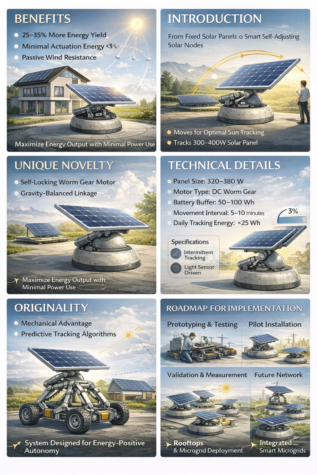 Modular  Tracking   Movable Solar unit 