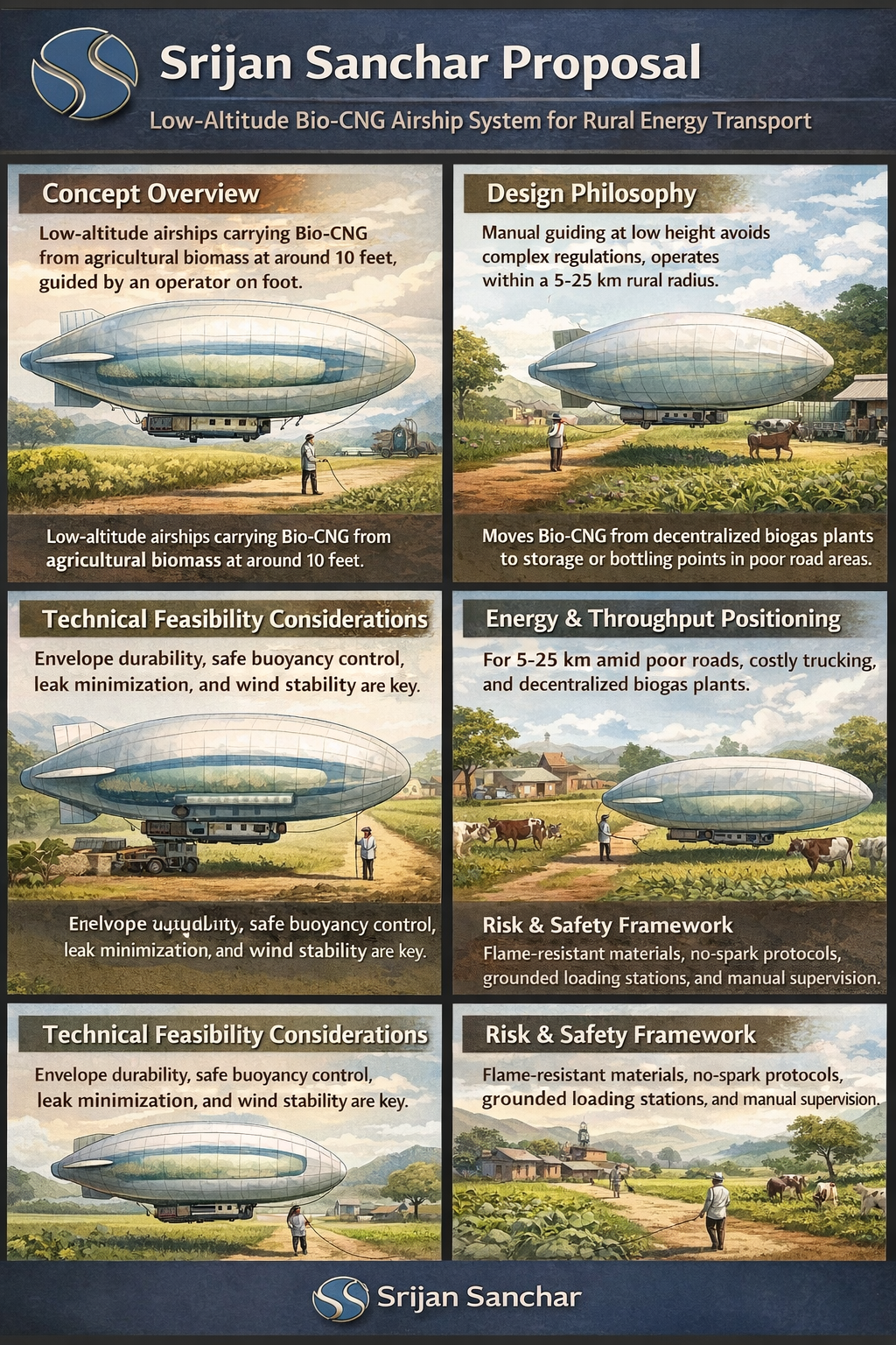  Low Altitude Bio CNG Airship System for Rural Energy Transport